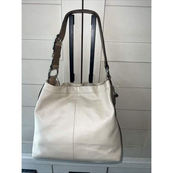 COACH purse Y2K Penelope Cream Tan Leather Hobo Adjustable Strap Shoulder Bag - Picture 2 of 8